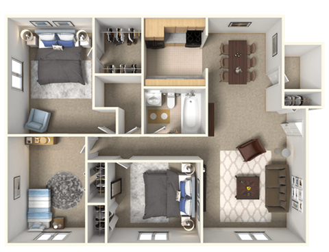 a floor plan of a 1 bedroom apartment at the crossings at white marsh